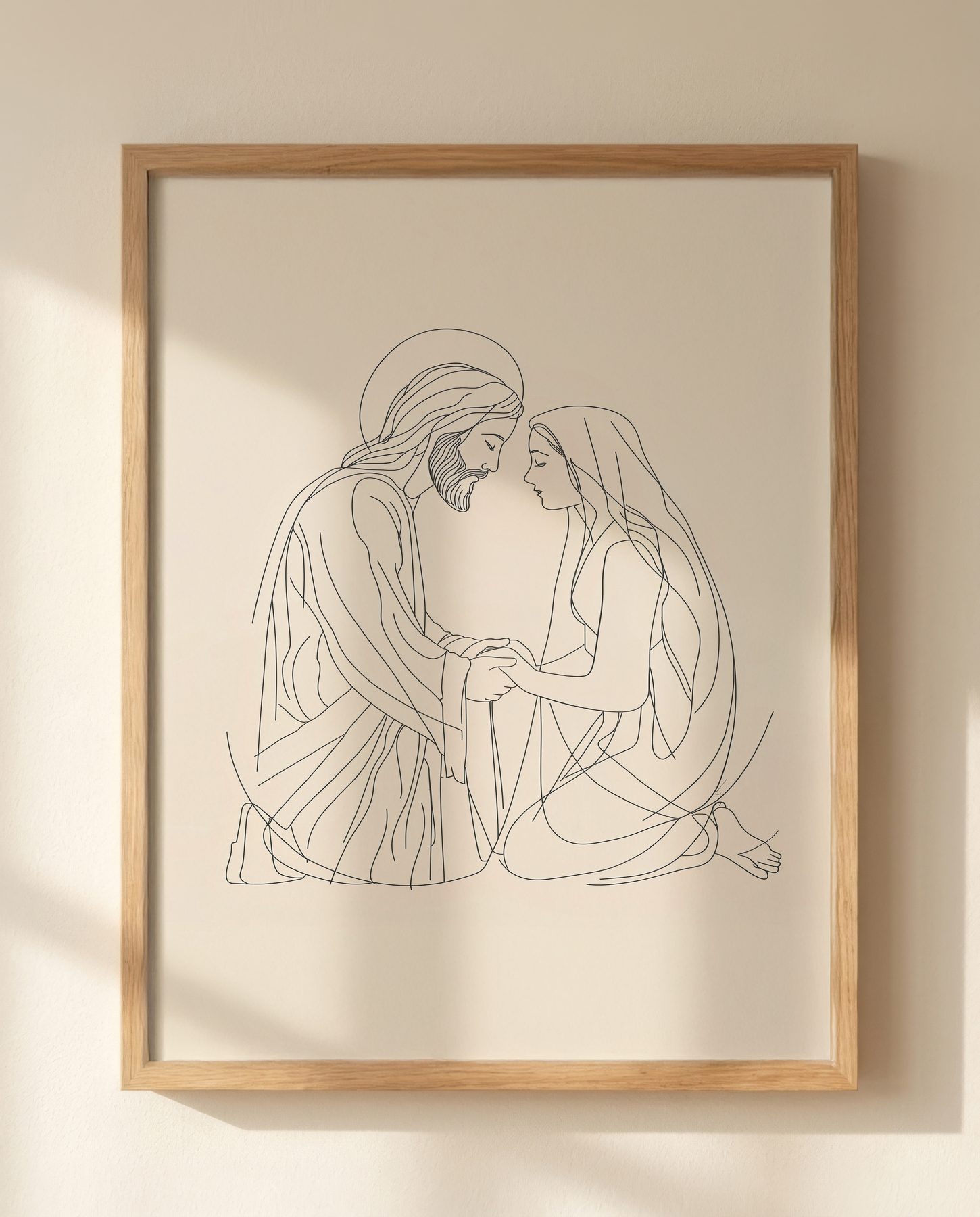 Embrace of Hope, Line Art print