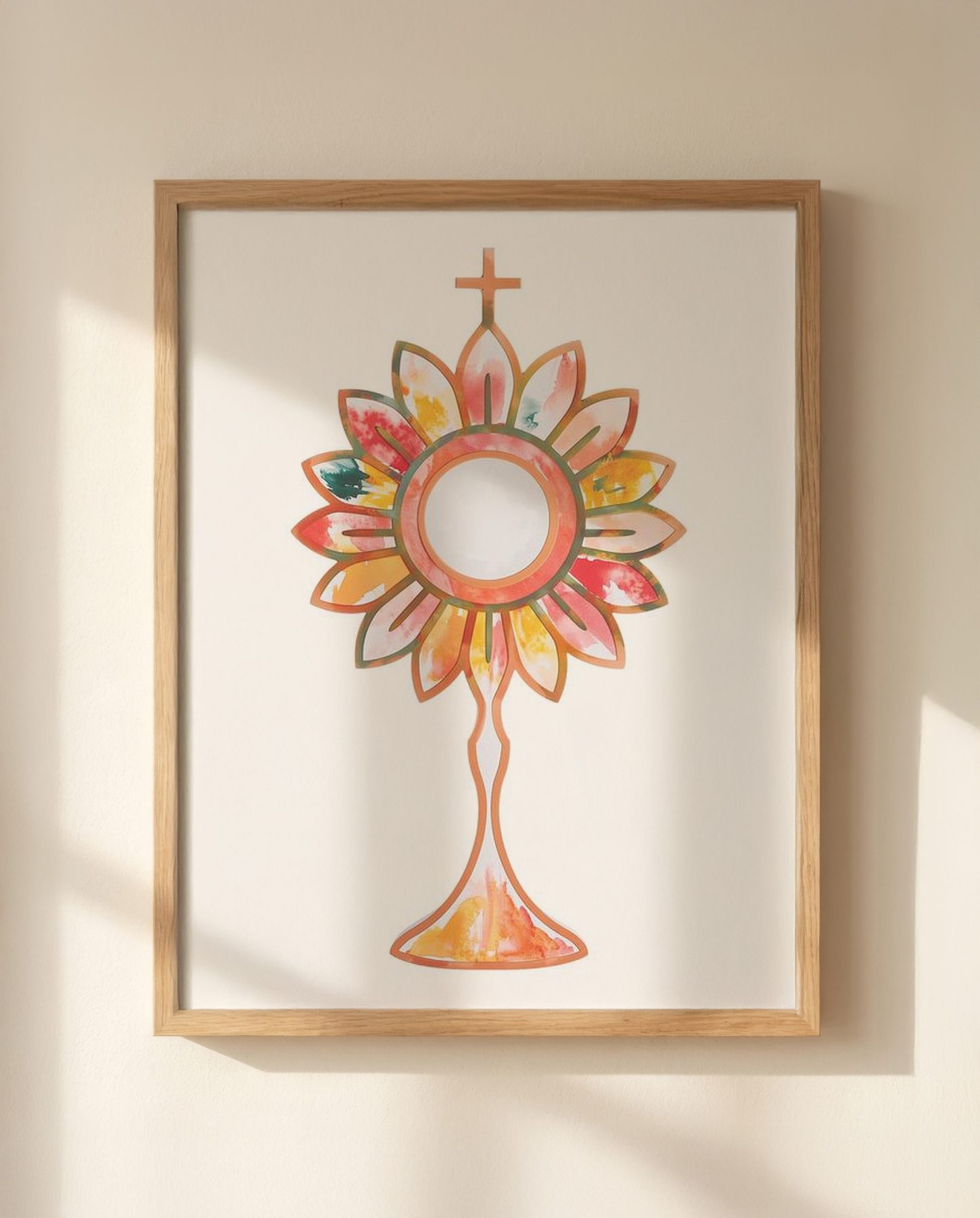 Eucharistic Adoration Monstrance — Close-up wall mockup